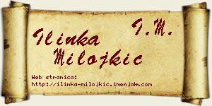 Ilinka Milojkić vizit kartica